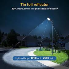 Commercial solar street light showing the managed service result